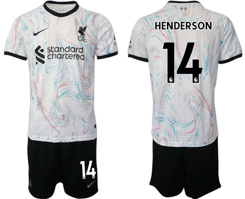 Men 2022-2023 Club Liverpool away white #14 Soccer Jersey->liverpool jersey->Soccer Club Jersey